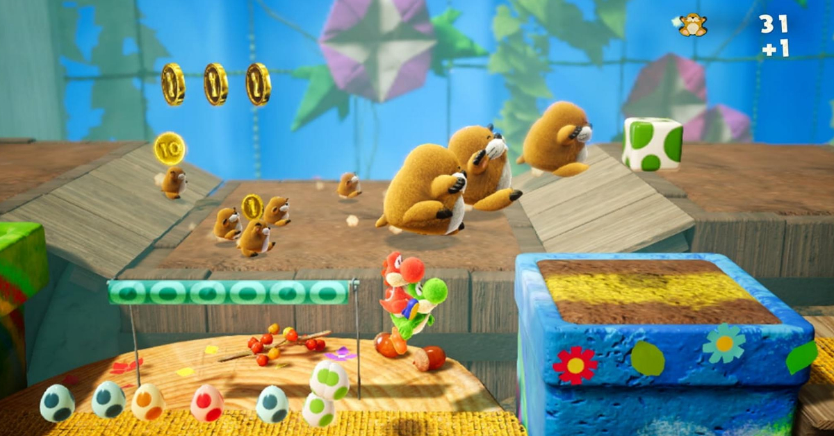 Yoshi's Crafted World is one of the best Nintendo Switch games for couples. 