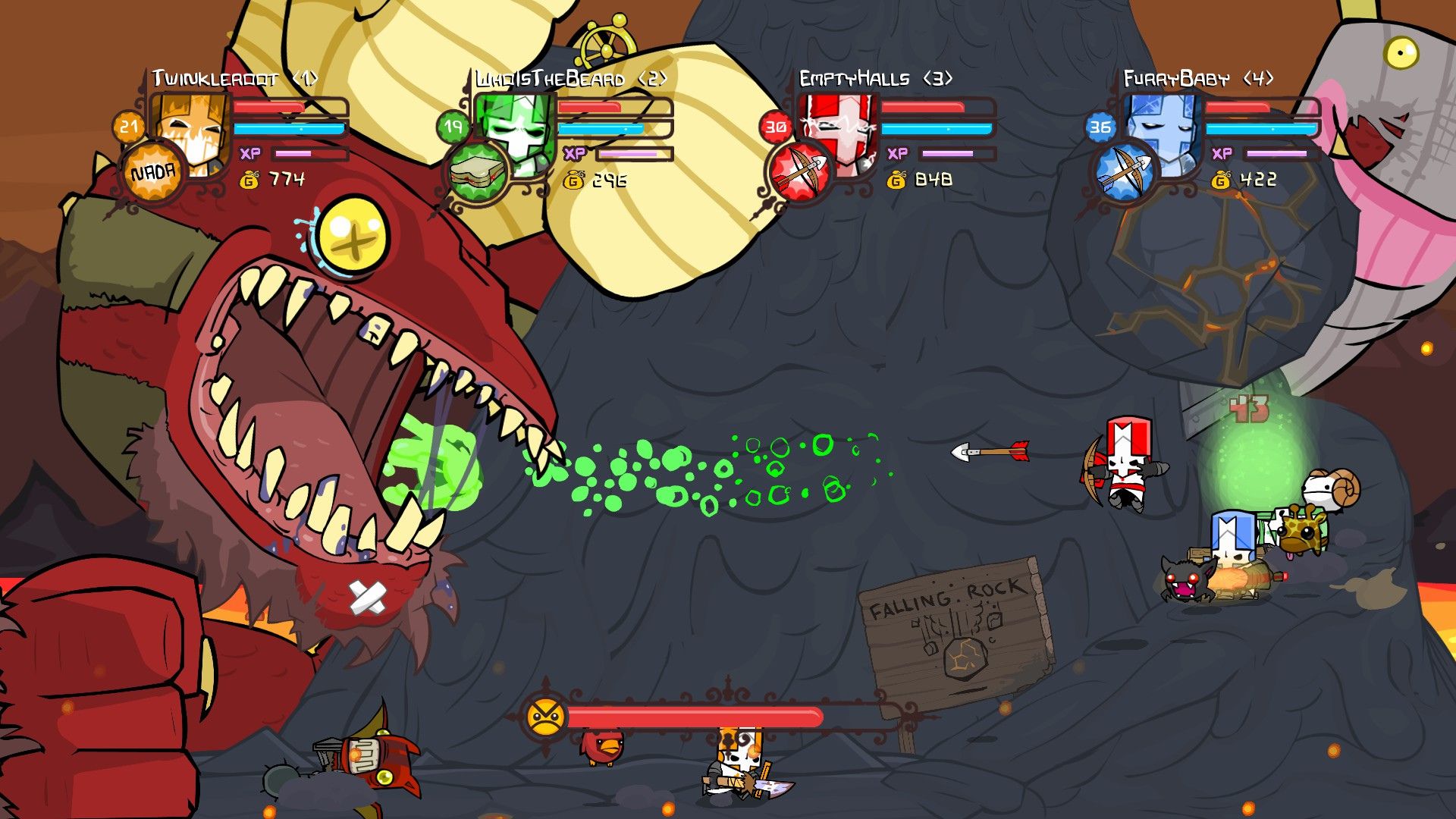 Castle Crashers is one of the best offline games for 4 players.