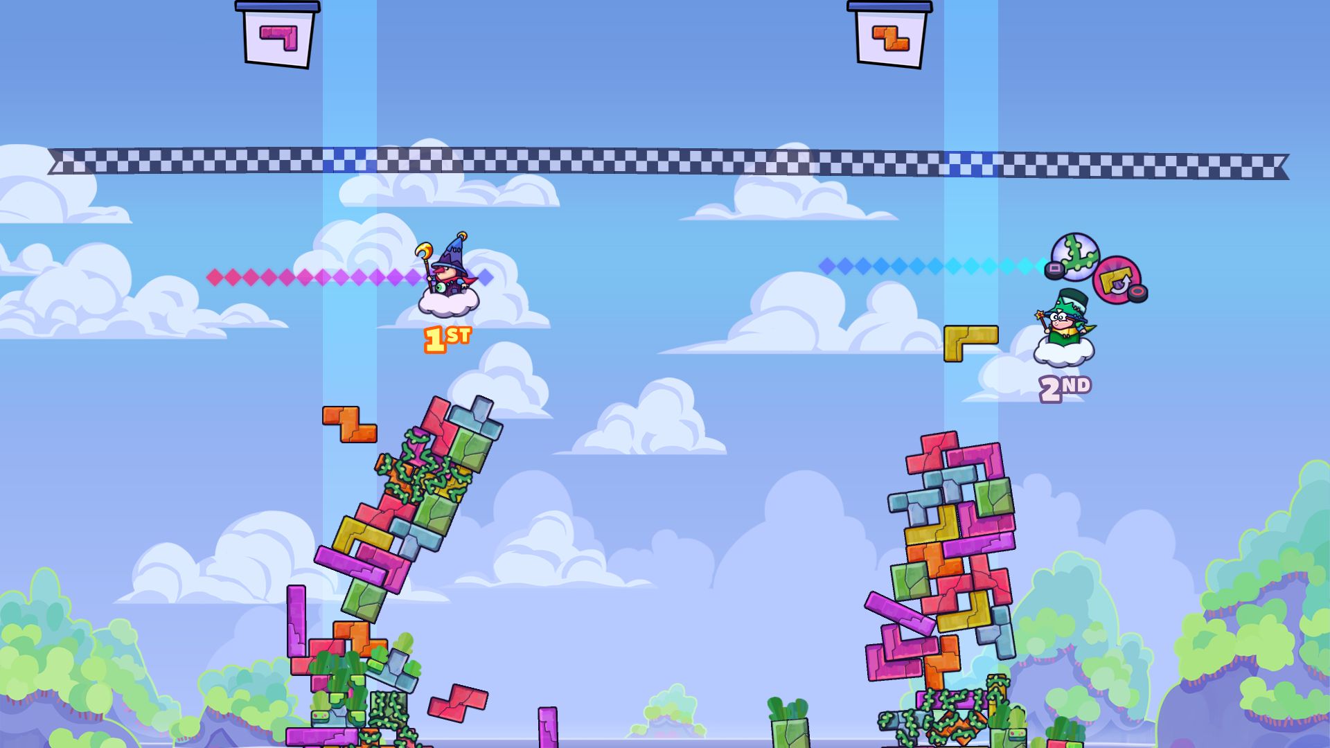 Tricky Towers is one of the best offline games for 3 players.